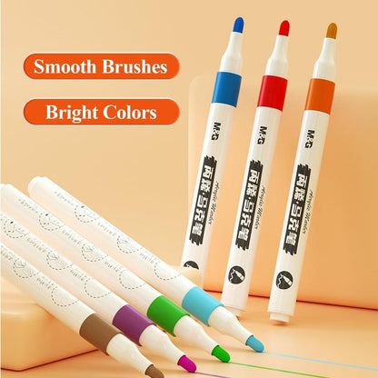 M&G Acrylic Paint Pens Marker Set, 3Mm Medium Tip Quick Drying,Permanent Vibrant Paint Markers for Various Creative Painting Drawing Canvas